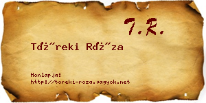 Töreki Róza névjegykártya